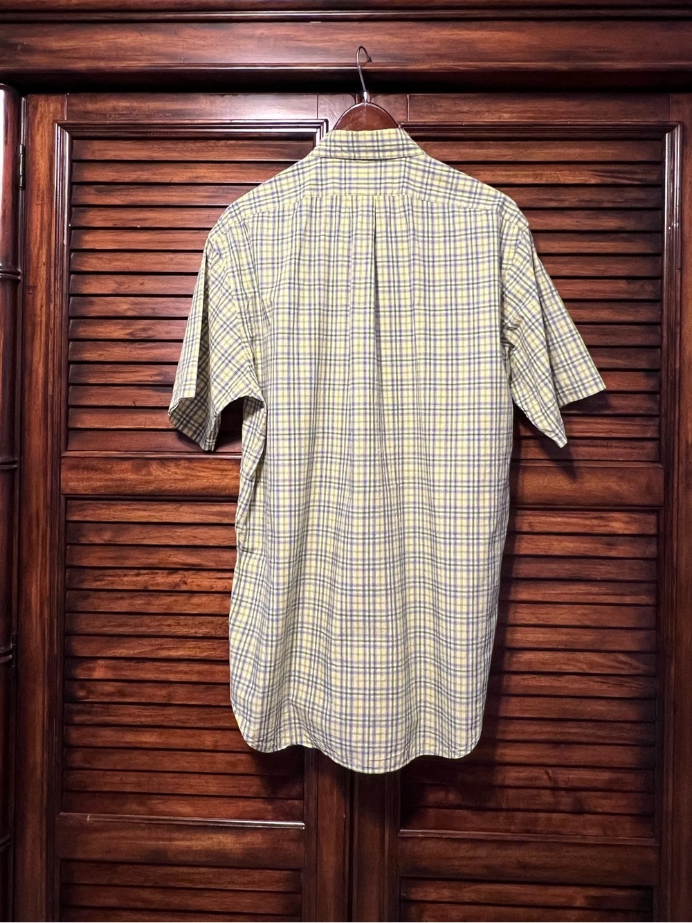 Ralph‎ Lauren Short-Sleeve Plaid Button-Down Shirt - Yellow & Blue Size Medium - Picture 2 of 10